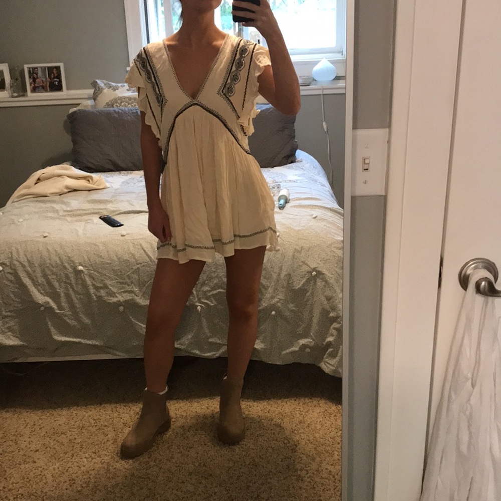 Cream free people dress